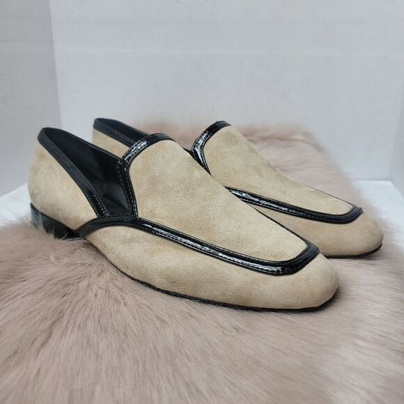 Donald Pliner Women's Rezza Smoking Slip-On Loafers Shoes Size 8.5